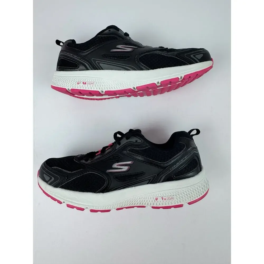 Skechers Go Run Consistent 128075W Sz. 8.5 Women’s Black/Pink Sneakers